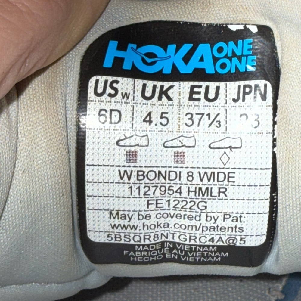 HOKA Bondi 8 Running Shoes Men’s 6D Women’s 7 Wide EU 37 1/2 - Picture 13 of 13